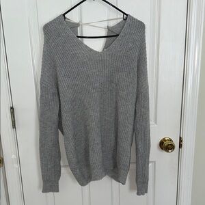 Cozy Gray Knit Sweater
